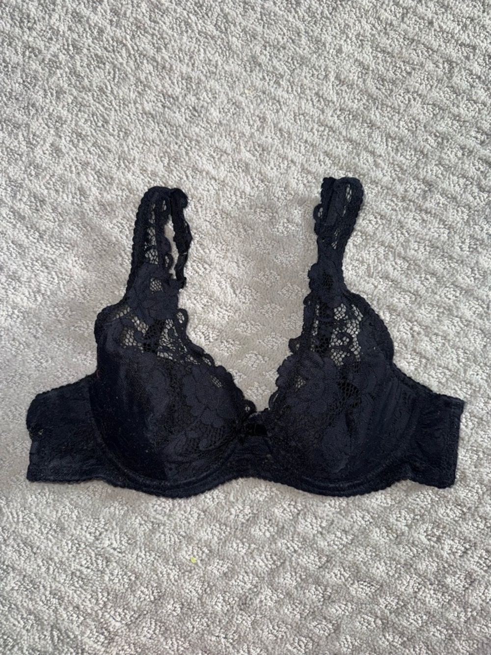 Lace Underwire Bra - Black